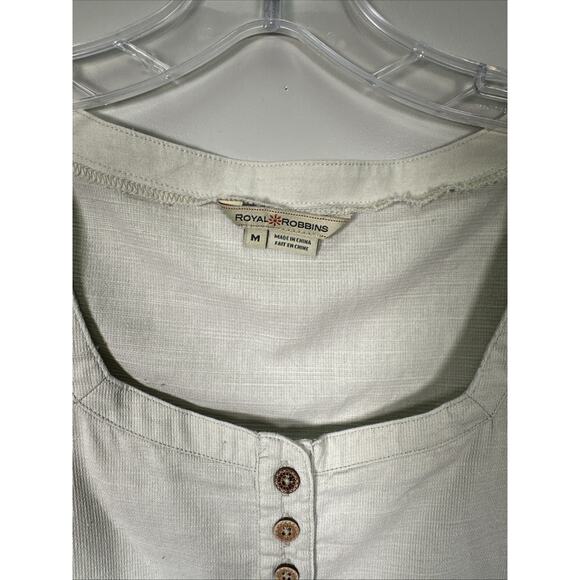 Royal Robbins Tank Dress M Cream Canvas Cotton Outdoors Athletic Preppy Y2K - Picture 3 of 8